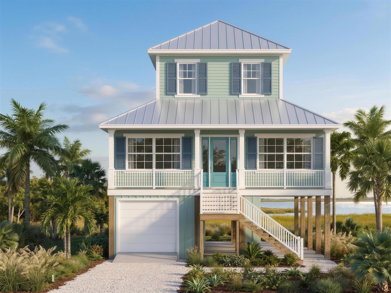 Custom home on Palm Island.
