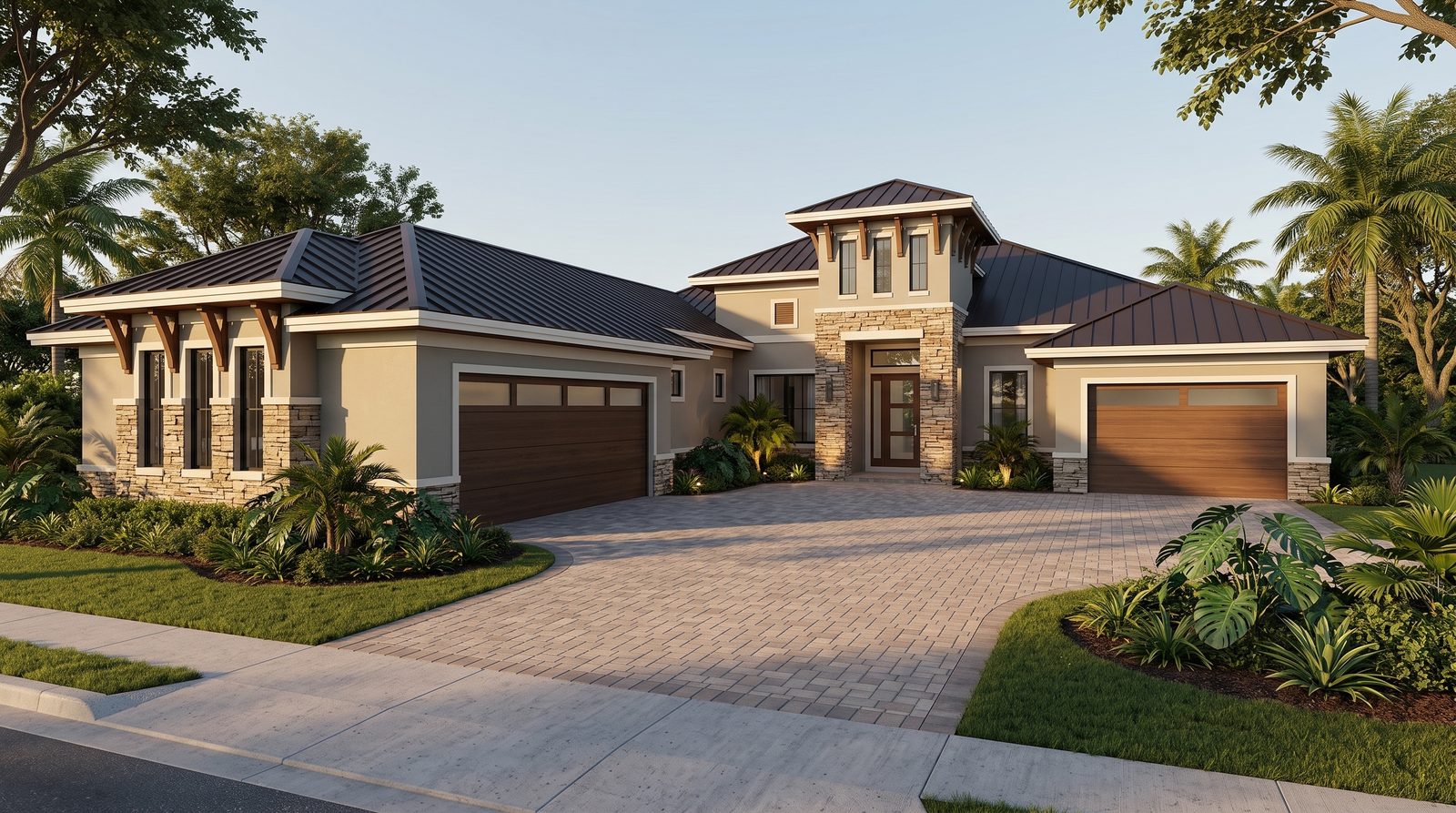 Custom home with lanai in Charlotte County.